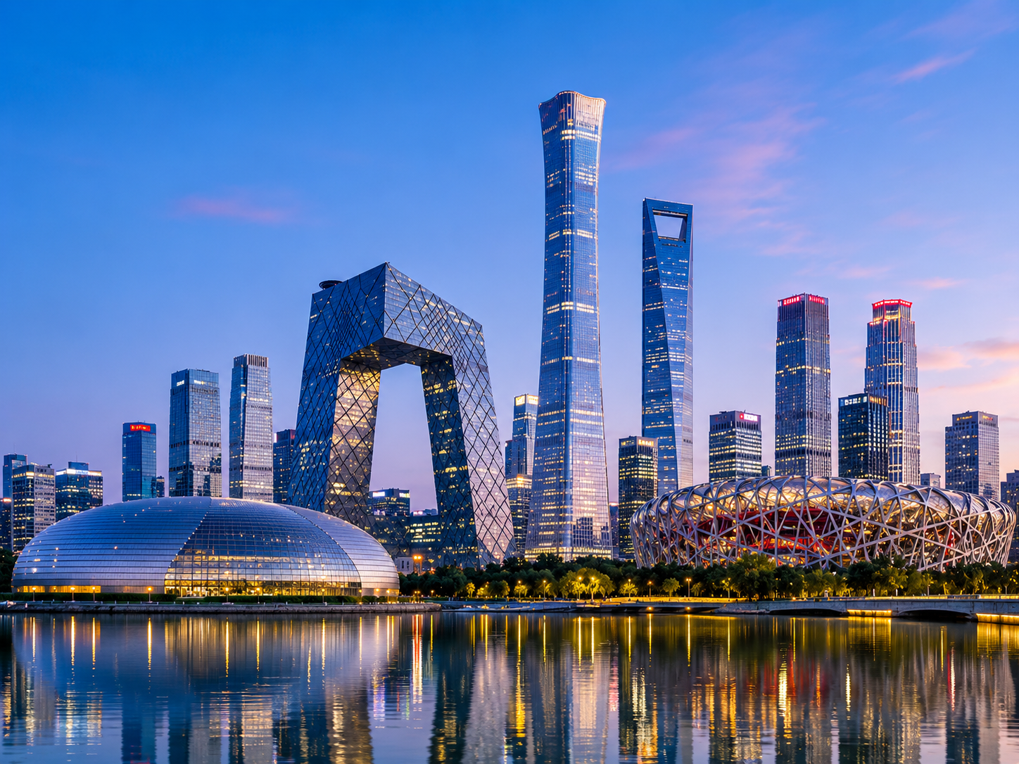 Beijing skyline illustration